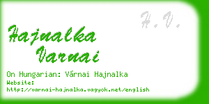 hajnalka varnai business card